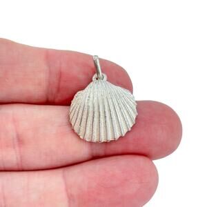 Vintage Sterling Silver 925 Scallop Shell Charm